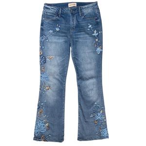COPY - Driftwood floral embroidered jeans